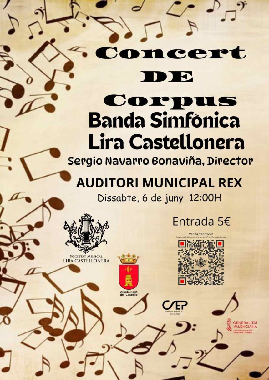 La Banda Simfònica Lira Castellonera celebra el Concert de Corpus 2026