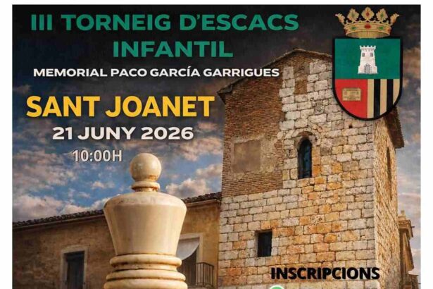 Cartell III Torneig Escacs Infantil Sant Joanet 2026