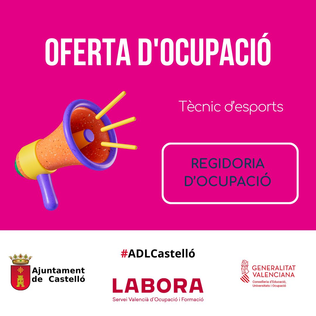 Oferta d'ocupació tècnic d'esports
