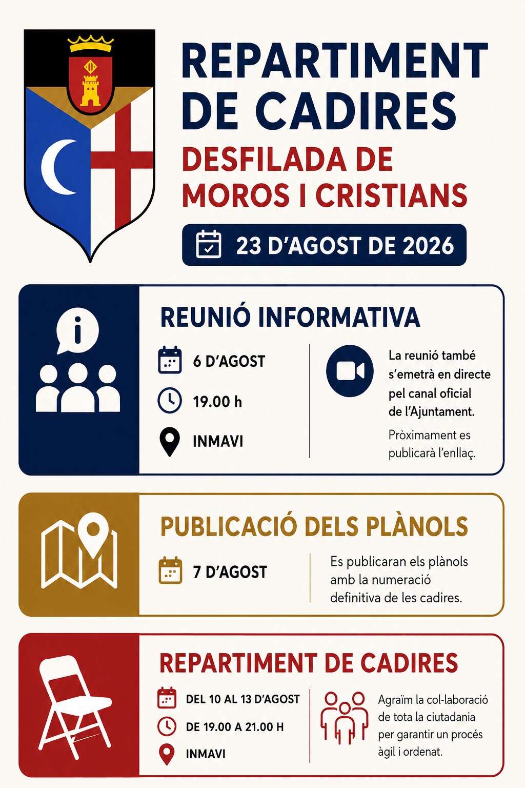 Repartiment de cadires 2026
