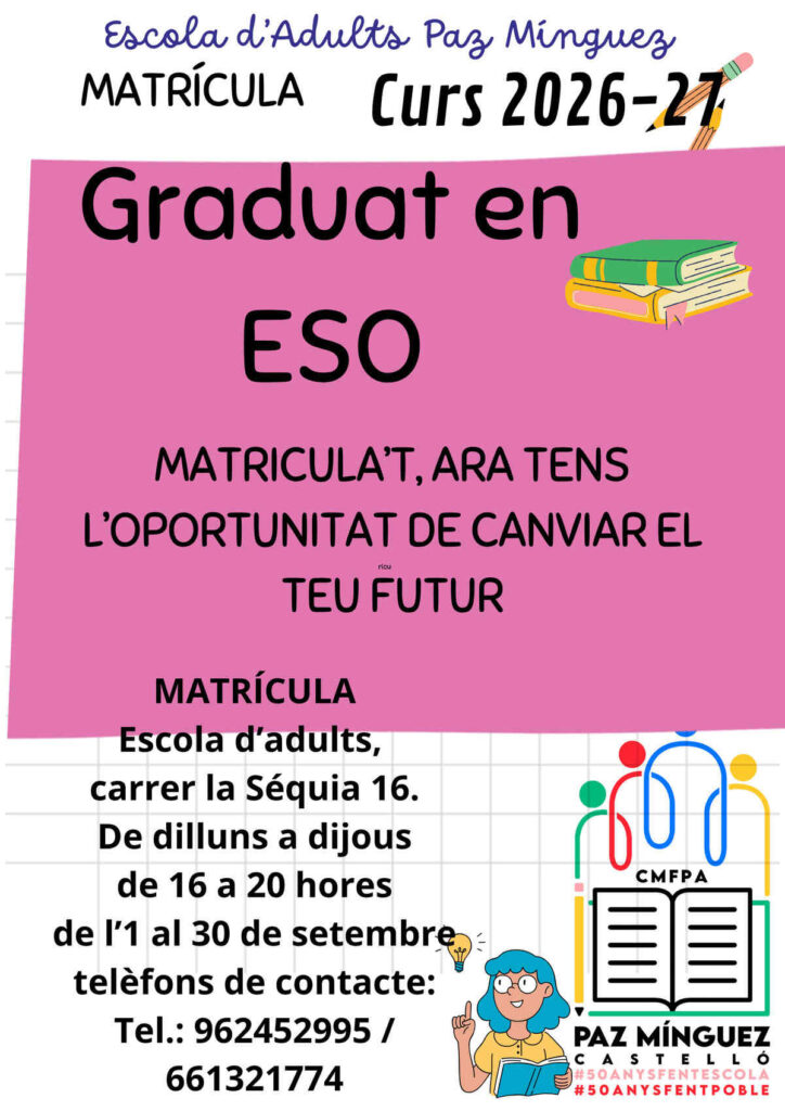 Martícula ESO Curs 2026-2027