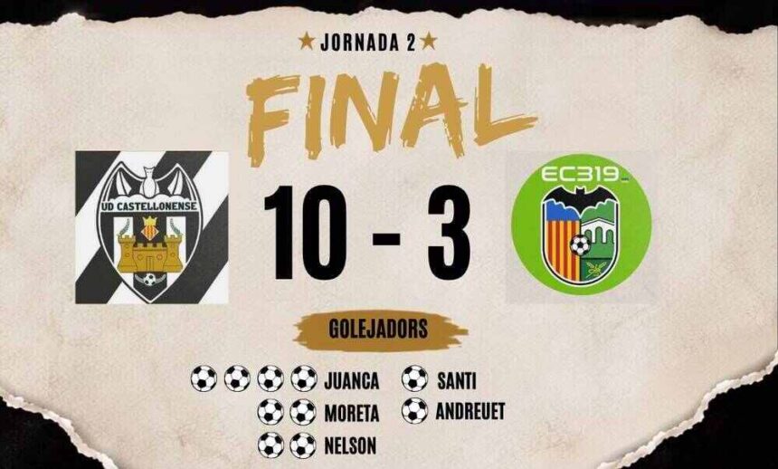 Segona victoria del la temorada del Castellonense F.S, contra C.F.S. Aliança Quart de Poblet 'A'.