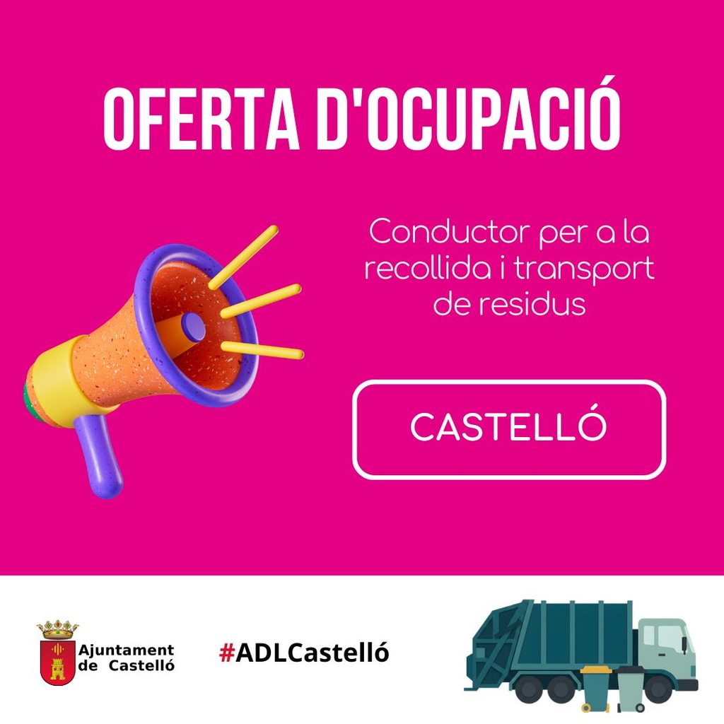 Oferta de treball: Conductor per a la recollida i transport de residus